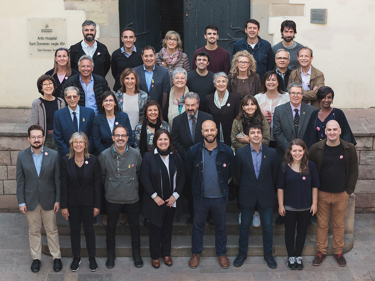 Fotografia de grup dels candidats de Granollers x la Independència a les eleccions municipals a Granollers del 2019